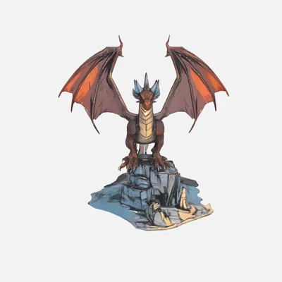 Mô hình rồng thần thoại (Dragon Dragon) 3D tuyệt đẹp để trưng bày