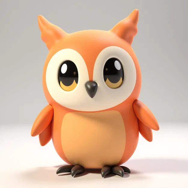 Mô hình chú cú mèo 3D (Owl) đáng yêu - File STL in 3D - Image 1