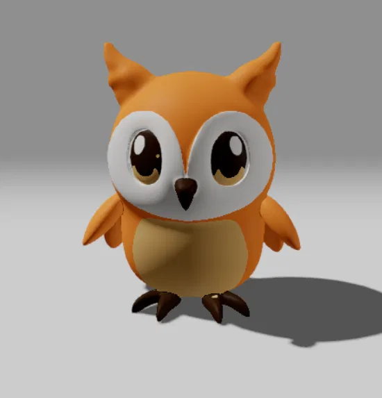 Mô hình chú cú mèo 3D (Owl) đáng yêu - File STL in 3D - Image 2