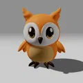 Mô hình chú cú mèo 3D (Owl) đáng yêu - File STL in 3D - Thumbnail 2