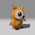 Mô hình chú cú mèo 3D (Owl) đáng yêu - File STL in 3D - Thumbnail 3