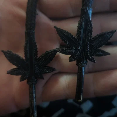 Hạt trang trí dây rút hình lá 420 Marry Jane in 3D siêu nhanh