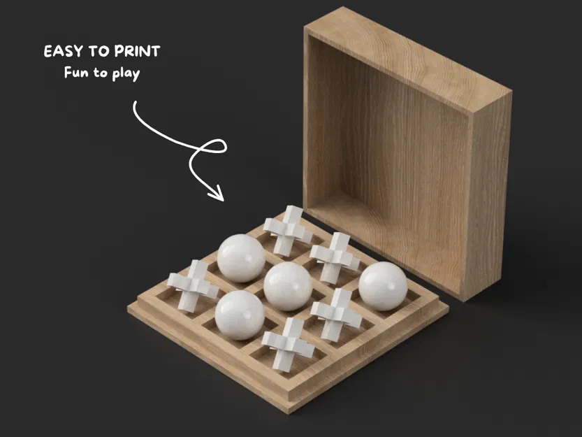 Tic-Tac-Toe 3D – Bộ Cờ Caro Với Hộp Đựng Tiện Lợi - Image 1