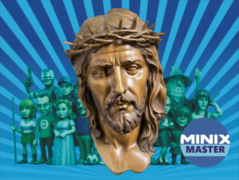 Mô hình tượng đầu Chúa Jesus 3D nghệ thuật sắc nét - Image 1