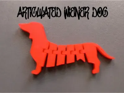 Mô hình chú chó xúc xích khớp nối linh hoạt (Articulated Wiener Dog) - Image 1