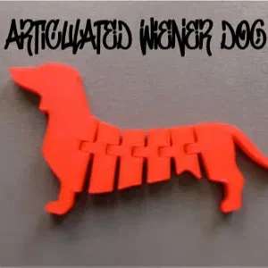 Mô hình chú chó xúc xích khớp nối linh hoạt (Articulated Wiener Dog)