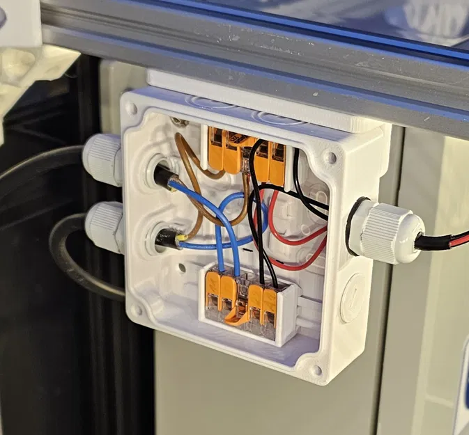 Giá đỡ hộp kỹ thuật 80x80 cho khung nhôm định hình 2020 - Image 1