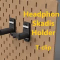 Giá treo tai nghe T-Clip cho bảng lỗ Skadis - Thumbnail 1