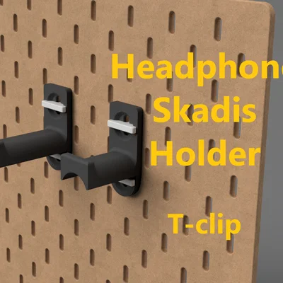 Giá treo tai nghe T-Clip cho bảng lỗ Skadis
