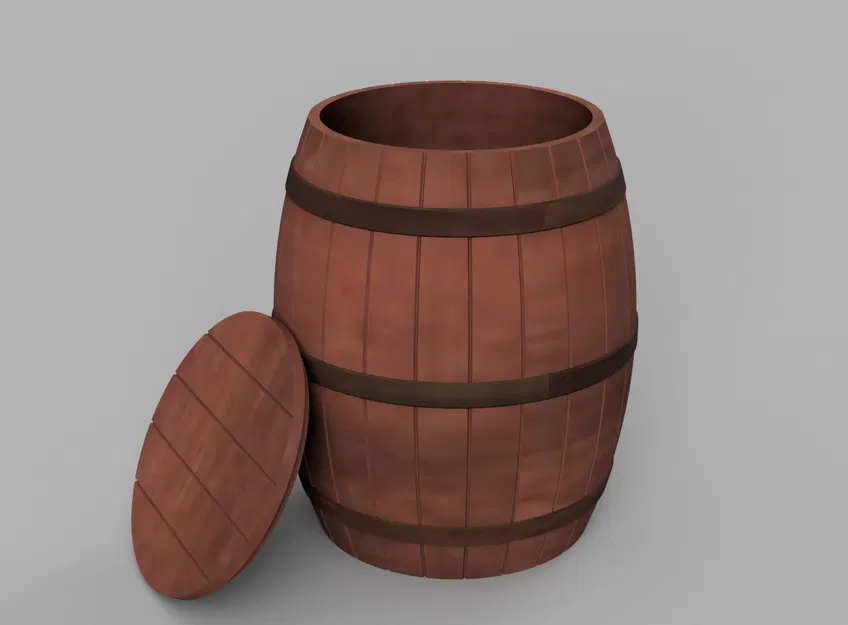 Mô hình thùng chứa đa năng (Multipurpose Barrel) có nắp đậy xinh xắn - Image 1