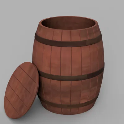 Mô hình thùng chứa đa năng (Multipurpose Barrel) có nắp đậy xinh xắn