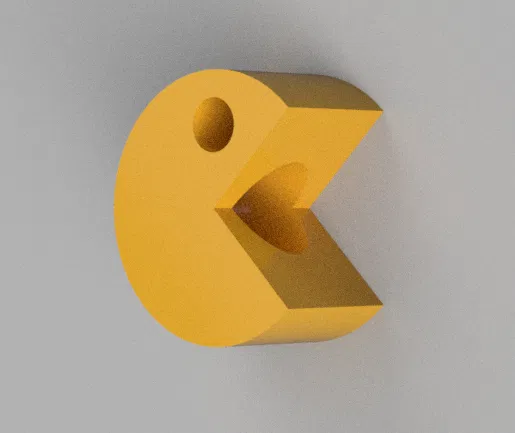 Hạt charm Pac-Man in 3D - Phụ kiện trang trí độc đáo - Image 1