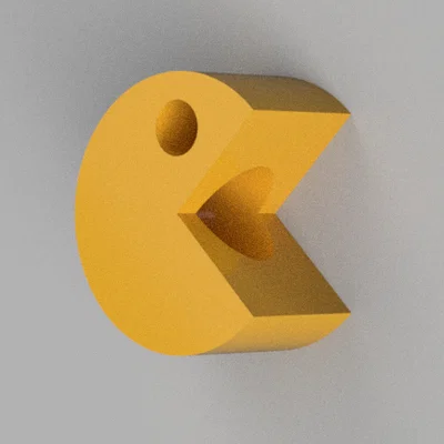Hạt charm Pac-Man in 3D - Phụ kiện trang trí độc đáo