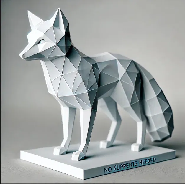 Mô hình cáo Low poly - Image 1