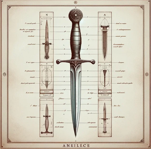 Mô hình dao găm Analace và bao kiếm - Image 5