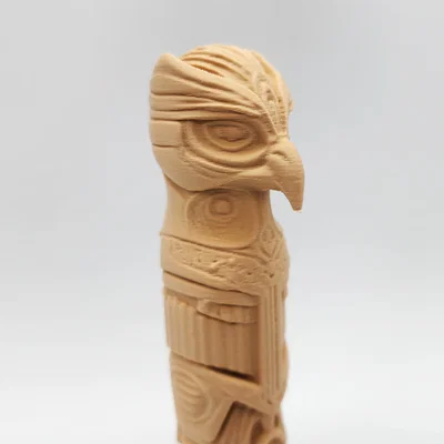 Mô hình cột Totem chim ưng Falcon Totem Pole - Đồ trang trí in 3D