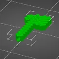 Hạt xỏ trang trí hình rìu phong cách Minecraft (3D Printing) - Thumbnail 2