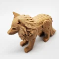 Mô hình sói hoang dã chạm khắc gỗ độc đáo cho trang trí và sưu tầm - Thumbnail 2