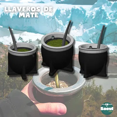 Móc khóa ly Mate 3D – Mang niềm đam mê trà Mate đi khắp nơi!