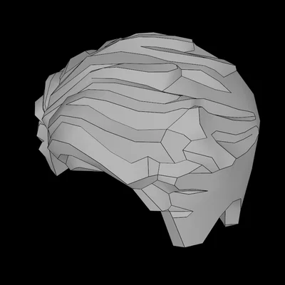 Mẫu tóc Minifigure vuốt lệch tương thích Lego (File 3D in ấn)