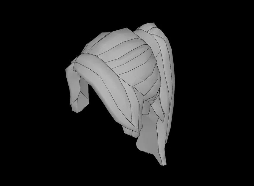 Mô hình tóc đuôi ngựa mái dài cho minifig tương thích Lego - Image 1