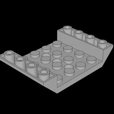Gạch dốc ngược 6x4 tương thích Lego - Phụ kiện in 3D cho sáng tạo
