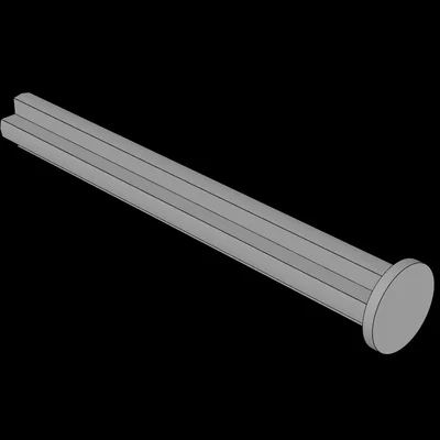 Trục Technic 5 có đầu chặn tương thích Lego (15462.dat)