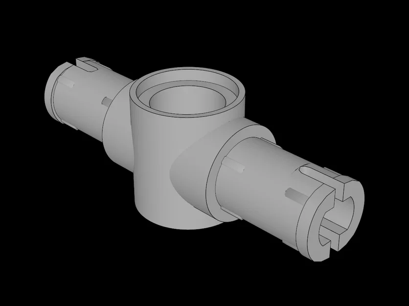 Chốt nối Technic dài (Lego Compatible 87082) - File in 3D chi tiết - Image 1