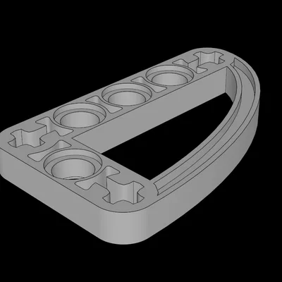 Thanh nối Technic Beam 3x5 cong tương thích Lego (32250)