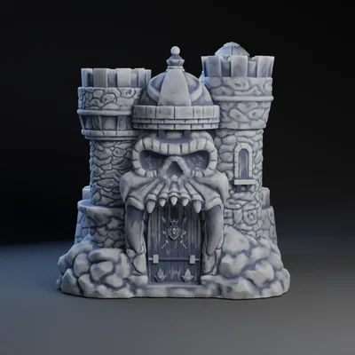 Chậu cây trang trí Castle Greyskull mô hình Masters of the Universe