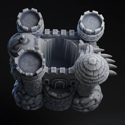 Chậu cây trang trí Castle Greyskull mô hình Masters of the Universe