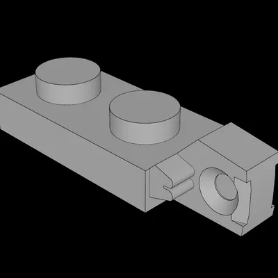 Bản lề khớp nối 1x2 tương thích Lego (44301a.dat) - In 3D dễ dàng