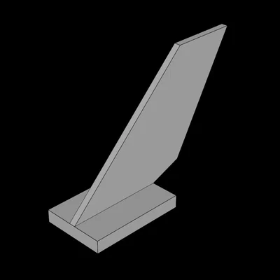 Mô hình đuôi tàu vũ trụ tương thích Lego 2x6x4 (File STL)