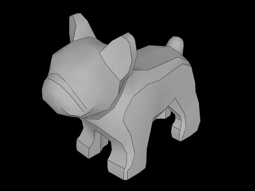 Mô hình chú chó Bulldog Pháp tương thích Lego in 3D siêu dễ thương - Image 1