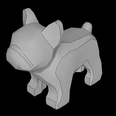 Mô hình chú chó Bulldog Pháp tương thích Lego in 3D siêu dễ thương