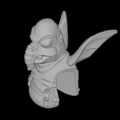 Mô hình đầu nhân vật Toydarian tương thích với Lego