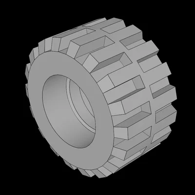 Mẫu bánh xe 3D tương thích Lego (40 x 11) - Tự in phụ kiện dễ dàng