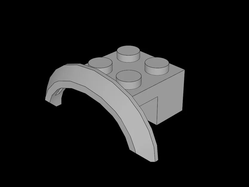 Chắn bùn xe lắp ráp tương thích Lego (Mudguard 4 x 2.5 x 1) - Image 1
