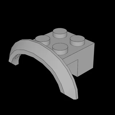 Chắn bùn xe lắp ráp tương thích Lego (Mudguard 4 x 2.5 x 1)