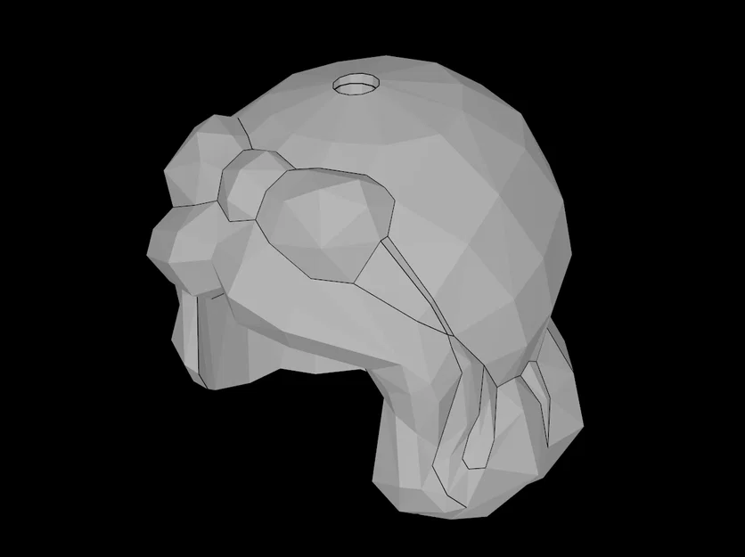 Tóc giả Mini Doll uốn xoăn kèm nơ tương thích Lego (File in 3D) - Image 1