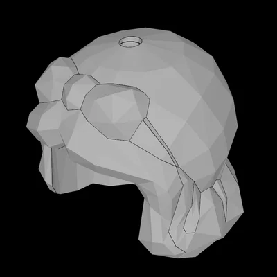 Tóc giả Mini Doll uốn xoăn kèm nơ tương thích Lego (File in 3D)