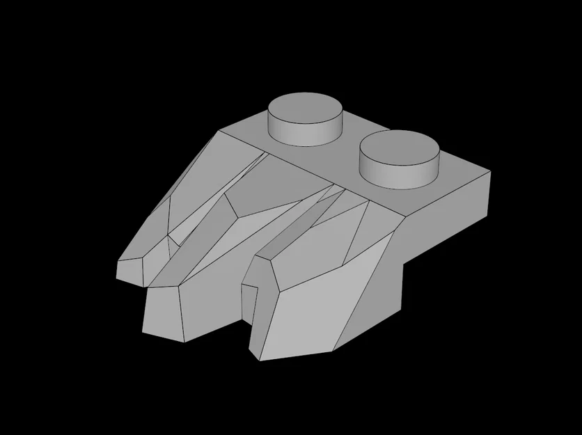 Mảnh ghép Lego 1x2 tương thích có móng vuốt (Rocky Claws) in 3D - Image 1