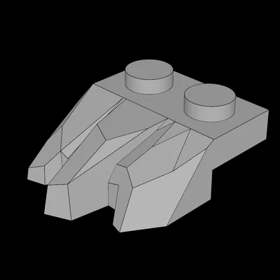 Mảnh ghép Lego 1x2 tương thích có móng vuốt (Rocky Claws) in 3D