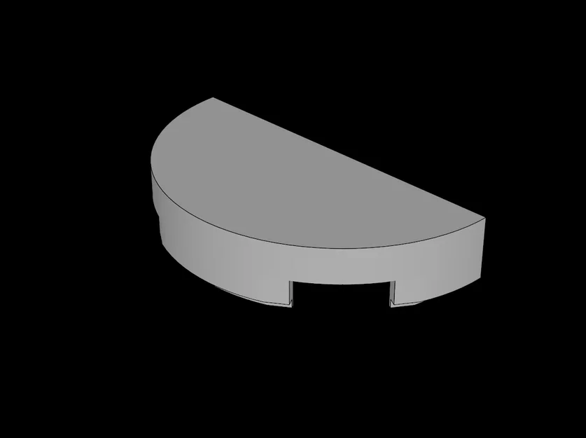 Mảnh ghép Tile 1x2 Half Round tương thích LEGO in 3D - Image 1