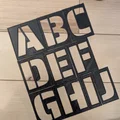 Bộ stencil chữ cái, số và ký hiệu để làm biển hiệu - Thumbnail 1