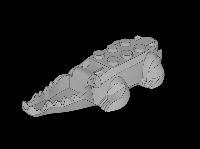 Mô hình cá sấu tương thích Lego (18904) - Tự in 3D sáng tạo - Image 1