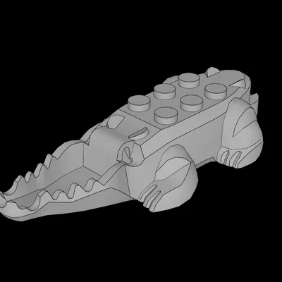Mô hình cá sấu tương thích Lego (18904) - Tự in 3D sáng tạo