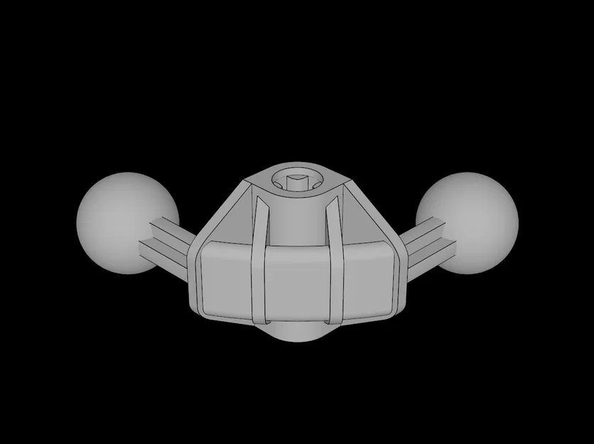 Khớp Nối 4x4 Hai Đầu Bi Tương Thích Lego Technic Bionicle (3D Print) - Image 1