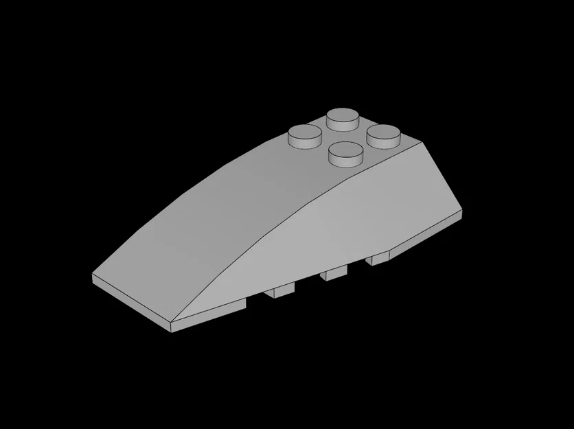 Mảnh ghép 3D Wedge 6x4 Triple Curved tương thích hệ thống Lego - Image 1