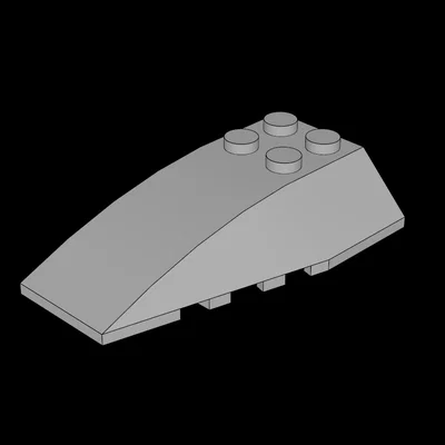 Mảnh ghép 3D Wedge 6x4 Triple Curved tương thích hệ thống Lego